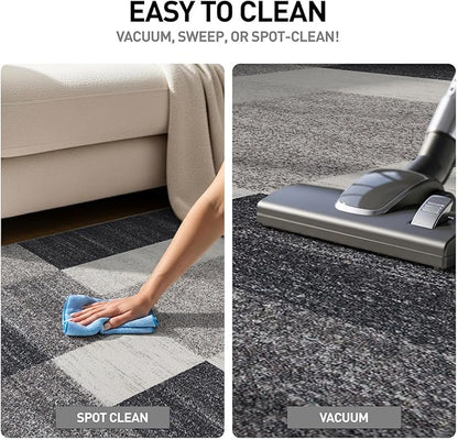 Rugshop Modern Boxes Design Non-Slip (Non-Skid) Area Rug 20" X 30" Gray