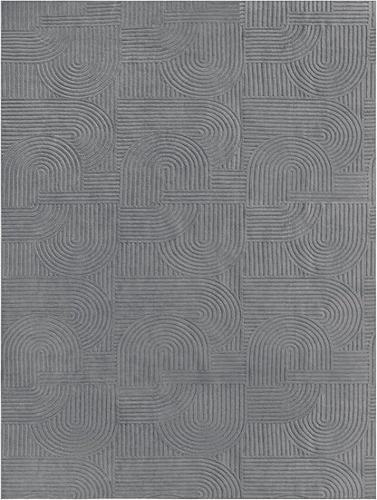 Pauwer 9x12 Washable Area Rugs for Living Room Modern Grey Solid Color Soft Fluffy Rugs for Bedroom Non Slip Boho Accent Indoor Mat Floor Carpet Cover for Kids Room Dining Room Kitchen Office