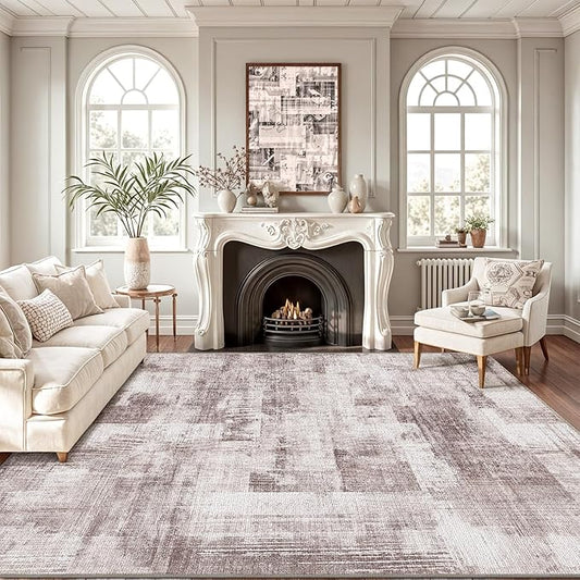 LUMI 8x10 Washable Low-Pile Area Rug for Living Room, Ultra Soft Modern Abstract Rugs Non Slip with Rubber Backing, High Traffic, Stain Resistant Carpets, Ideal for Bedroom, Dining Room, Indoor