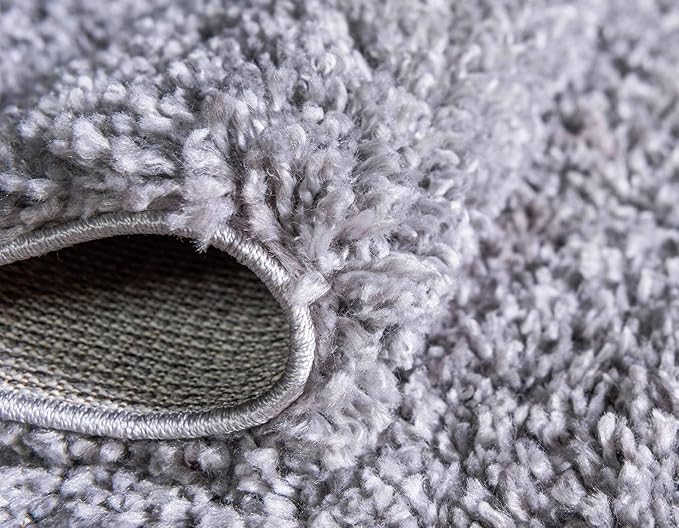 Unique Loom Davos Shag Collection Area Rug - Solid (3' 3" x 5' 3" Rectangle, Sterling)