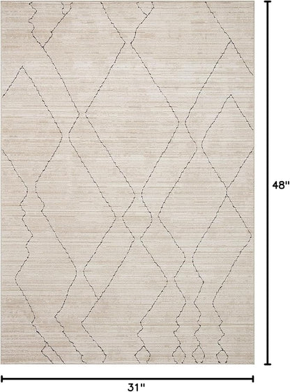 Loloi Darby Collection DAR-03 Sand/Charcoal 2'-7" x 4' Accent Rug