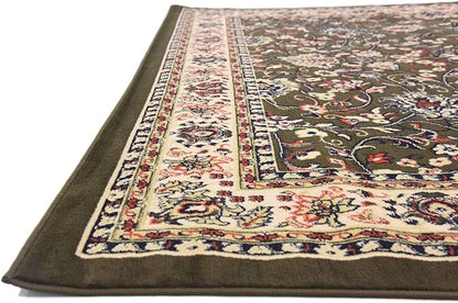 Unique Loom Sialk Hill Collection Area Rug - Washington (7' 10" Square Green/Hunter Green)