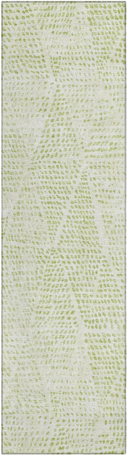 Addison Rugs Chantille ACN591 Aloe 2'3" x 7'6" Indoor Outdoor Hallway Runner Rug, Stain Resistant Washable Kitchen Area Carpet for Bathroom, Laundry and Bedroom Rug