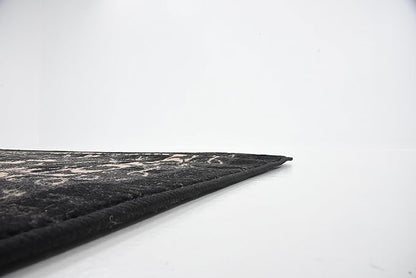 Unique Loom Taftan Collection Border Geometric Tribal Inspired Design Area Rug (7' 0 x 10' 0 Rectangular, Black/ Gray)