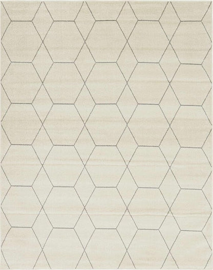 Unique Loom Trellis Frieze Collection Area Rug - Geometric (8' x 10', Ivory/ Gray)