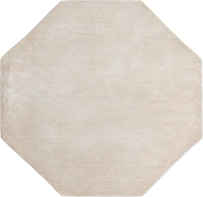 Unique Loom Finsbury Collection Area Rug - Kate (7' 10" Octagon, Ivory/ Beige)