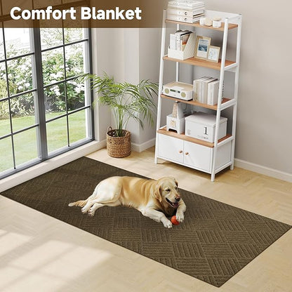 jxgzyy Runner Rug 2'11" x 9'10", Commercial Front Door Mat, Heavy Duty Indoor Outdoor Doormat, Outdoor Mats for Entrance, Non-Slip Entry Mat for High Traffic Area