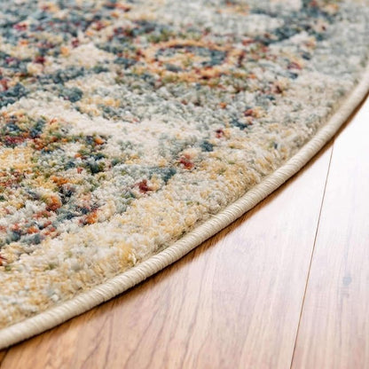 Unique Loom Isabella Collection Area Rug - Adjani (4' 1" x 6' 1" Oval, Ivory/ Beige)