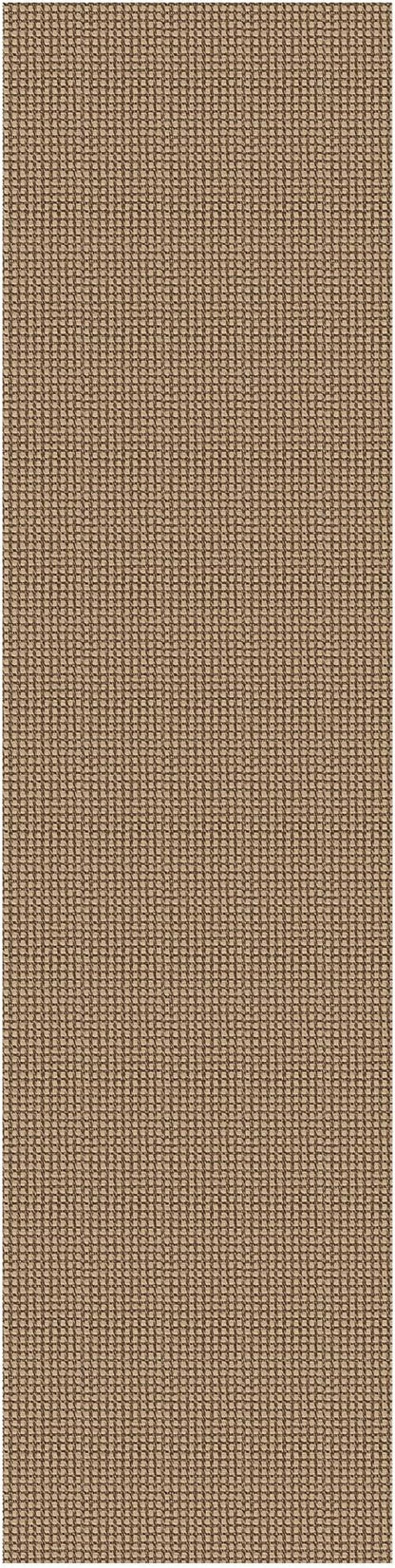 IOHOUZE Washable Runner Rug 2'x8' Rubber Backing Hallway Runner Entryway Runner Indoor, Kitchen Rugs Woven Cotton Floor Carpet for Kitchen Hall Entrance Bedroom, Tan/Brown