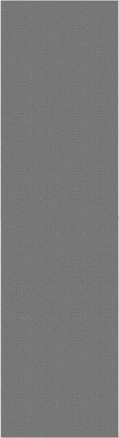 EARTHALL Washable Runner Rug 2.6x12 Ft Non Slip Runners for Hallways Cotton Rubber Backed Kitchen Runner Braided Indoor Floor Carpet Runners for Entryway, Hallway, Kitchen, Bedroom, Charcoal Gray