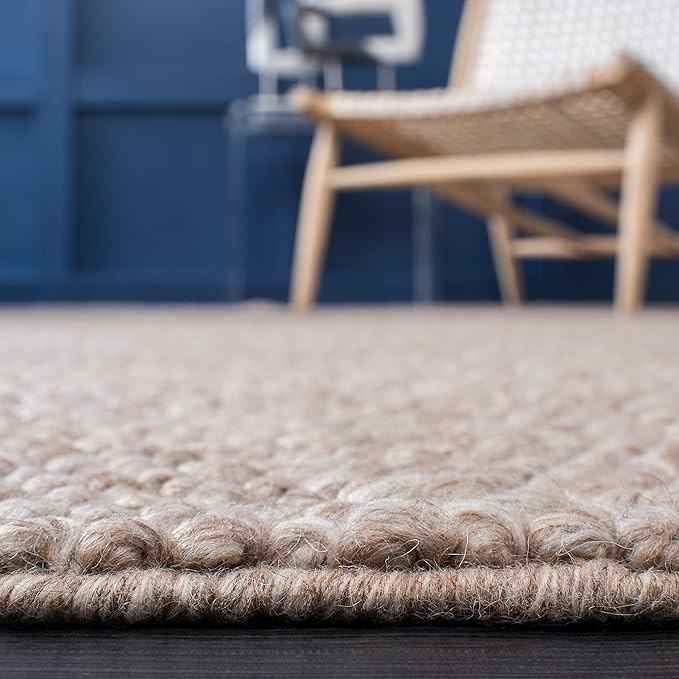 SAFAVIEH Area Rug 11x15 - Natura Collection - Large - Brown, Handmade Wool Blend, Textured Design, Ideal for Living Room, Bedroom, Dining Space (NAT620T)