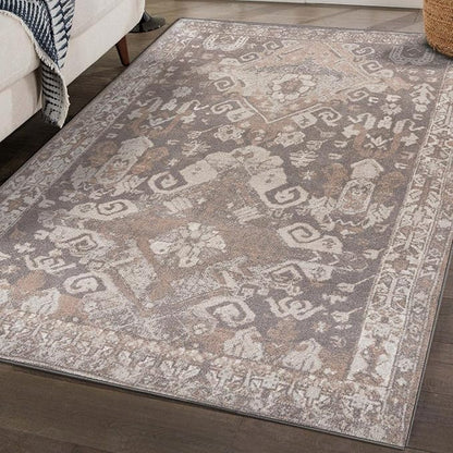 LUXE WEAVERS Moroccan Floral Beige 5x7 Area Rug for Living Room