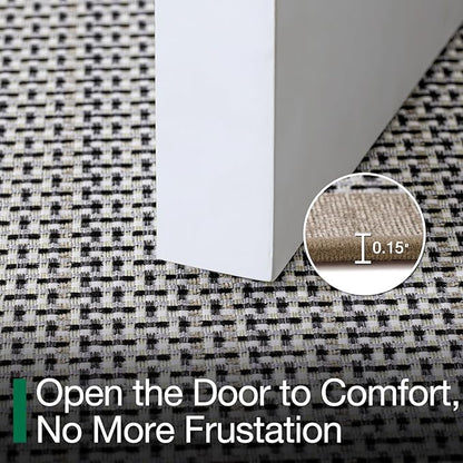 LUMI Inside Door Mat for Entry 20"x32", Absorbent, Dirt Trapper, Low Profile Thin, Non Slip Mats with Rubber Backing, Ideal for Indoor, High Traffic, Garage, Entrance, Classic Beige