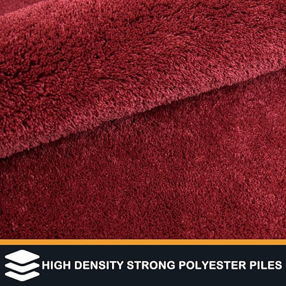 PURRUGS Dirt Trapping Door Mat 31.5" x 70", Non-Slip Machine Washable Entry Rug, Shoe Scraper, Dog Doormat, Super Absorbent Welcome Mat for Front & Back Door, Muddy Shoes & Paws, Burgundy Red