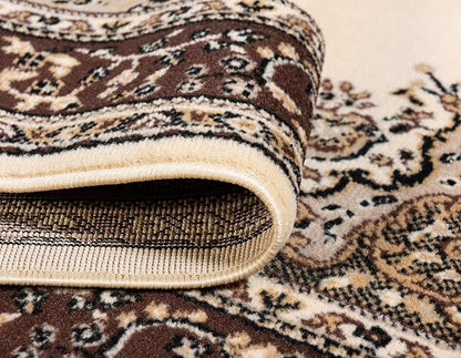 Unique Loom Reza Collection Traditional Persian Style Area Rug, 8 x 10 ft, Ivory/Brown
