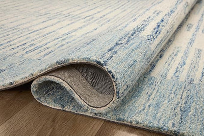 Loloi Chris Loves Julia Chris Collection CHR-01 Ivory/Denim 5'-0" x 7'-6", .50" Pile Height, Area Rug