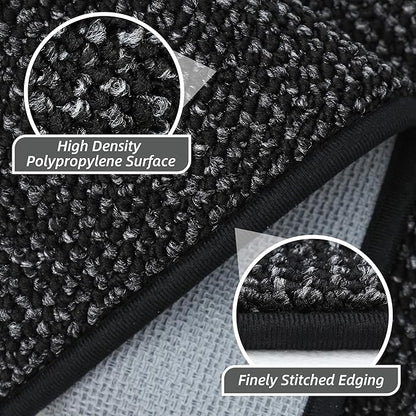 BEQHAUSE 2x3 Entryway Rug Indoor Door Mat Non-Slip Washable, Hallway Rugs Absorbent & Stain Resistant Hall Carpet Runner Rugs for Entryway, Front Door Floor Mats Laundry Room Rugs for Entry, Black