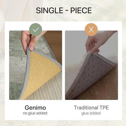 GENIMO No Crease Non Slip 6x9 Area Rugs for Living Room, Craft Woven Modern Abstract Rug, Soft Floor Carpet, Single-Piece Rugs for Bedroom, Dining Room, Office, Green Gray