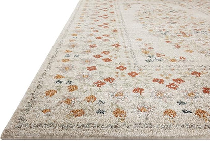 Loloi Rifle Paper Co. Laurel Collection LAU-02 Linen 5'-3" x 7'-8" Area Rug