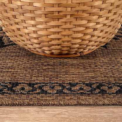 CAMILSON Outdoor Rug 10x14 Medallion Gold Modern Large Area Rugs for Indoor and Outdoor Patios Kitchen and Hallway Mats Washable Porch Deck Outside Carpet (Medallion Gold 10 x 14)
