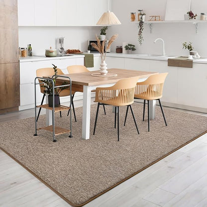 AROGAN Washable 3x8 Runner Rug for Hallway, Long Runner Rugs wtih Soft Memory Foam for Bedroom, Non Slip Backing Carpet Runners for Hallways, Kitchen, Bathroom, Entryway Home Decor, Matte Brown