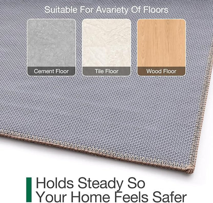 LUMI Door Mat Indoor Entrance 36"x60", Front Welcome Mat with Non-Slip Rubber Backing, Low Profile Dirt Trapper Inside Doormat for Entrance, Garage, Patio, Beige