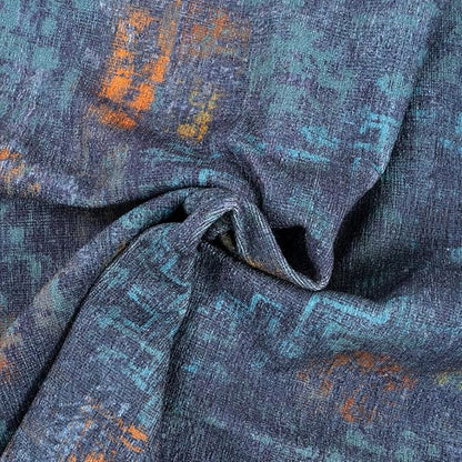 GLN Rugs Contemporary Collection - Machine Washable Area Rug, Contemporary Washable, Non Slip, Low Pile Chenille Rug, Living Room, Bedroom, Kitchen Rug (4' x 6' Midnight/Multi)