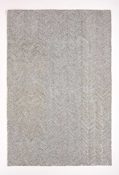 Modern Herringbone Chevron Collection Handcrafted Wool Area Rug - Durable, Zigzag Pattern, for High Traffic, Contemporary Design for Living Room, Bedroom, Dining Room Decor (Dark Olive, 10' x 12')