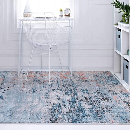 Rugs.com Leipzig Collection Area Rug – 7X10 Multi Low-Pile Rug Perfect for Bedrooms, Dining Rooms, Living Rooms
