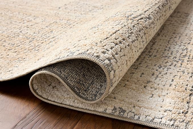 Loloi Amber Lewis Bexley Collection BEX-03 Natural/Slate 2'-7" x 10'-0" Runner Rug Neutral, Textured, Living, Bedroom, Dining, Carpet