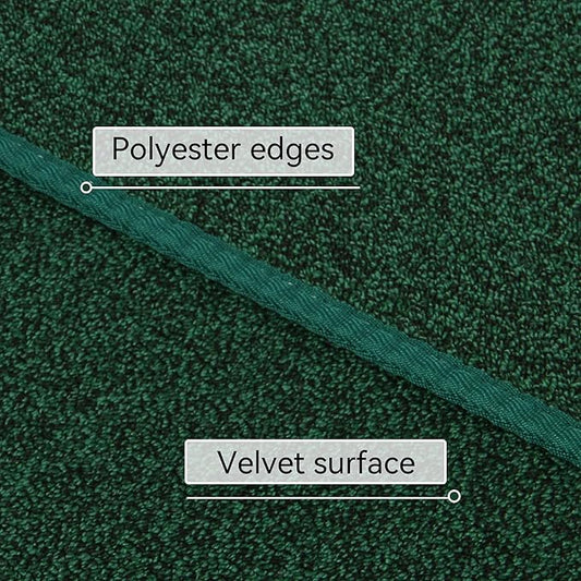 Area Rug with Non Slip Rubber Backing, Washable Soft Floor Carpet for Living Room, Kitchen, Entryway Indoor, Bedroom, Laundry, Low Pile Area Rugs, Solid Color with Pointillism Style (Green, 3' * 5')