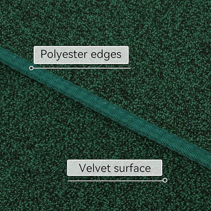 Runner Rug with Non Slip Rubber Backing, Washable Soft Floor Carpet for Kitchen, Hallway, Entryway Indoor, Bedroom, Laundry, Low Pile Area Rugs, Solid Color with Pointillism Style (Green, 2' * 6')