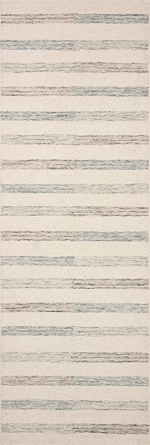 Loloi Chris Loves Julia Chris Collection CHR-05 Ivory/Slate 7'-9'' x 9'-9'', .50" Pile Height, Area Rug
