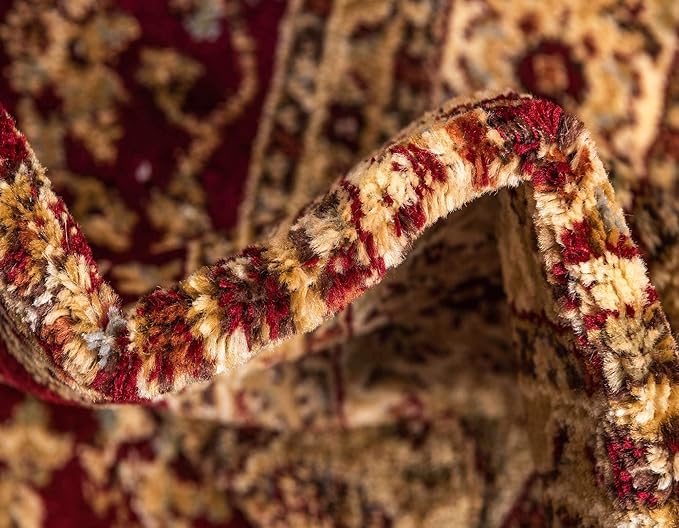 Unique Loom Voyage Collection Traditional Oriental Classic Intricate Design Area Rug (10' 0 x 13' 0 Rectangular, Red/Gold)