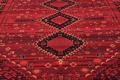 Unique Loom Tekke Collection Area Rug - Sheibani (9' x 12' Rectangle, Red/ Black)