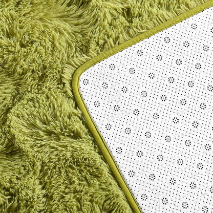 Shag Area Rug, 4 X 6 Plush Fuzzy Rugs for Living Room, Ultra Soft Fluffy Furry Rug for Bedroom, Indoor Carpet Nursery Rugs for Kids Room Home Decor, Green