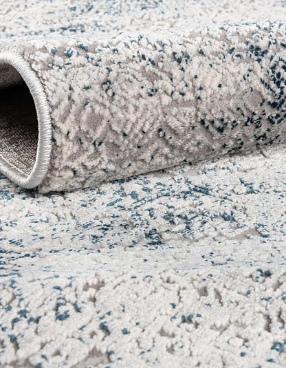 Unique Loom Finsbury Collection Area Rug - Sarah (2' x 9' 10" Runner, Blue/ Ivory)