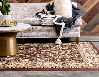 Unique Loom Sialk Hill Collection Area Rug - Washington (2' 2" x 3' 1" Rectangle Brown/Black)