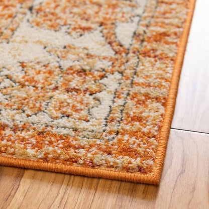 Unique Loom Isabella Collection Area Rug - Adjani (10'x 14' 1" Rectangle, Rust Red/ Black)