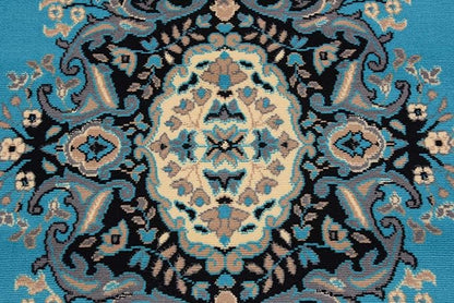Unique Loom Reza Collection Traditional Persian Style Area Rug, 8' 0" x 8' 0", Turquoise/Ivory