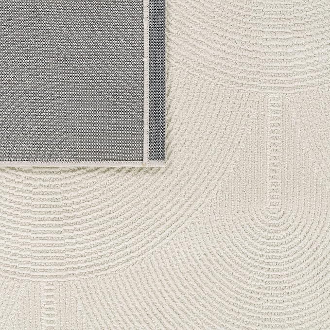 Paco Home Modern Area Rug with Minimalist Arched Lines in Neutral Cream, Size: 2'8" x 4'11"