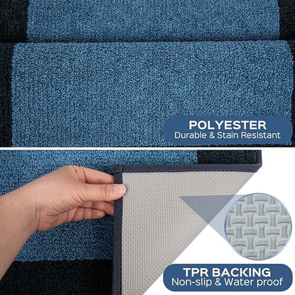 Machine Washable Kitchen Rug 32" x 70", Non Slip Indoor Door Rug, Absorbent Entrance Runner Rug for Bedroom, Hallway, Bathroom, Floor (Roll Packing)
