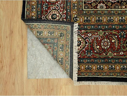 Blue Denser Weave All Over Fish Pattern Heritta Design Soft Vibrant Wool Hand Knotted Rug(7'10"x10')