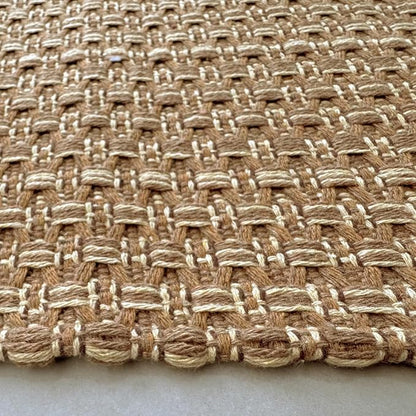 Entryway Rug,Indoor Door Mat 2x3 ft Small Area Rugs,Boho Style Braided Rug,Neutral Solid Rugs,Entrance Doormat for Front Porch,Bathroom,Kitchen,Bedroom,Light Brown