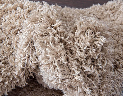 Unique Loom Solid Shag Collection Area Rug (2' 6" x 13' 1" Runner, Taupe)