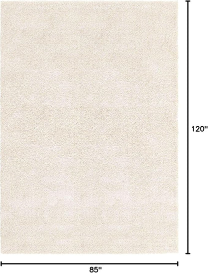Unique Loom Solo Collection Area Rug - Calabasas (7' 1" x 10' Rectangle, Ivory)