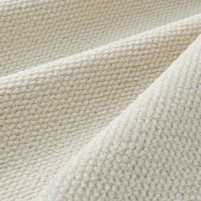 Bedsure 9x12 Faux Wool Area Rugs for Living Room, Machine Washable Carpet, Non-Slip Backing, Pet Friendly Throw Rug for Bedroom Dining Room, Linen