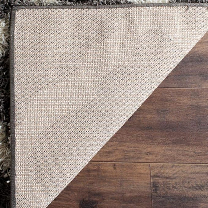 SAFAVIEH Dallas Shag Collection Area Rug - 8' Square, Dark Grey & Ivory, Trellis Design, Non-Shedding & Easy Care, 1.5-inch Thick Ideal for High Traffic Areas in Living Room, Bedroom (SGD257A)