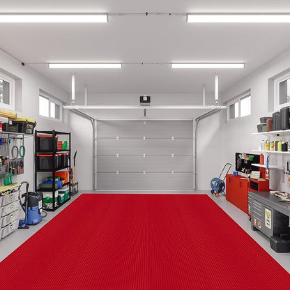 Ottomanson 6'6" x 21' Hallway Runner with Scraper Pile Extra Durable Non-Slip Rug Mat for Indoor & Outdoor Use - Ideal for Kitchen, Entryway, Patio & Garage - High-Traffic Carpet, Red