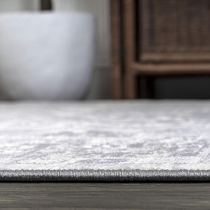 JONATHAN Y Modern Vintage Medallion Light Grey 6x6 Square Indoor Area Rug, Country, Floral, Easy-Cleaning for Living Room, Bedroom, Kitchen, Pet Friendly, Non-Shedding (MDP108B-6SQ)